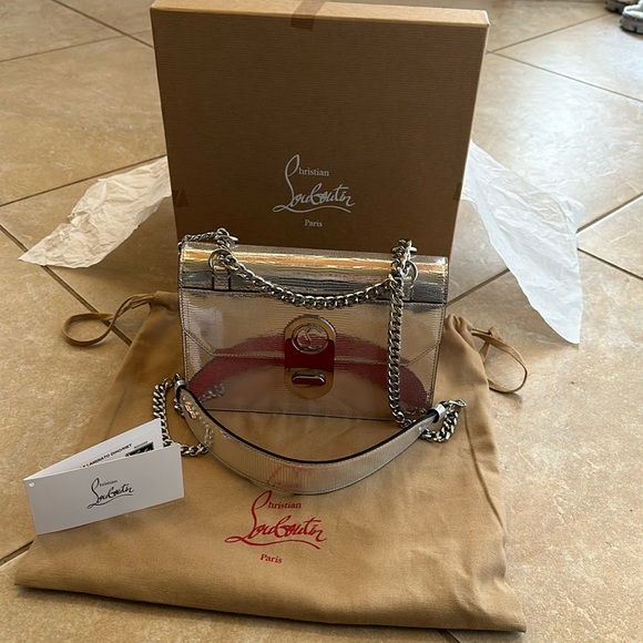 Christian Louboutin Elisa small calf bag. Metallic silver. - Picture 1 of 16